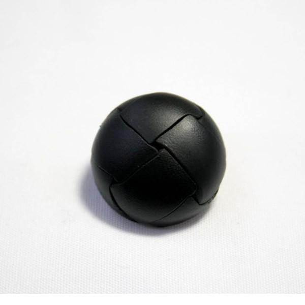 本革ボタン LZ100 23mm  color.05ブラック  コート対応ボタン 革ボタン,レザーボ...