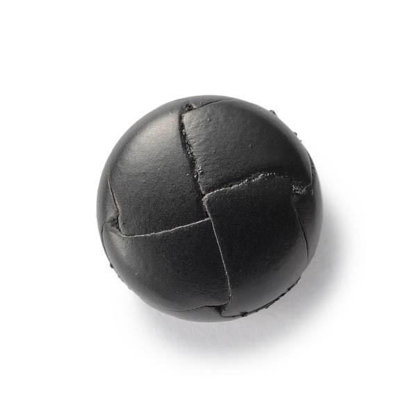 本革ボタン LZ200 15mm color.05ブラック  コート対応ボタン,スーツ袖ボタン,革ボ...