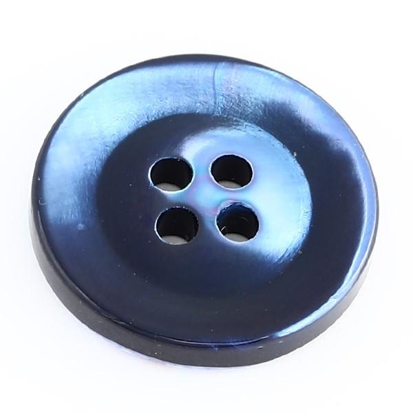 送料無料 HK19T高瀬貝 ブルー染色 No.2   15mm 天然高瀬貝スーツジャケット袖ボタン ...