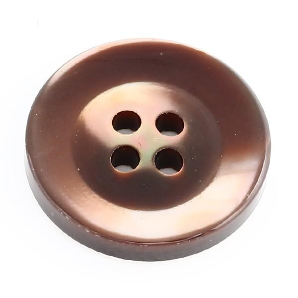 送料無料 HK19T高瀬貝 ブラウン染色 No.7   15mm 天然高瀬貝スーツジャケット袖ボタン...
