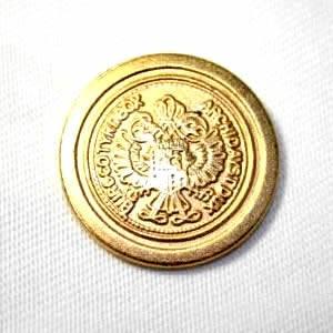メタルボタンI-02ゴールド15mm袖口・袖ボタン 老舗テーラー御用達スーツボタン専門店の高級ボタン