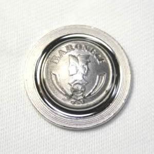 メタルボタンI-10シルバー15mm  紳士服スーツジャケットの袖口・袖ボタン 老舗テーラー御用達ス...