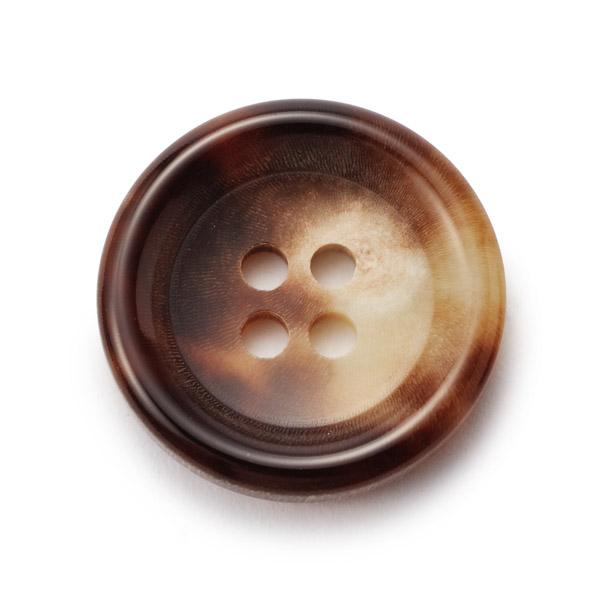 水牛ボタンK-150 COLOR．4A  ブラウン25mm  老舗テーラー御用達スーツボタン専門店の...