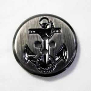 イカリボタン18mm メタルブラック N-47SBN 老舗テーラー御用達スーツボタン専門店の高級ボタ...