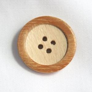ウッドボタン988 COLOR．40ナチュラル  20mm 紳士服スーツジャケットの前ボタンに