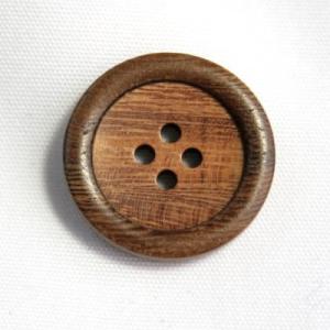 ウッドボタン988 COLOR．45ブラウン  20mm 紳士服スーツジャケットの前ボタンに