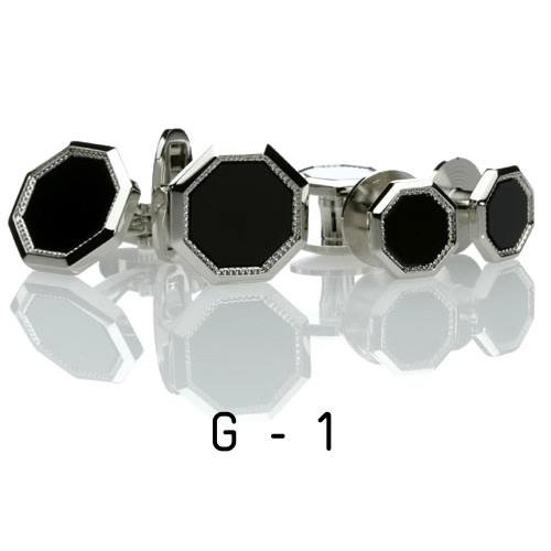 オニキス・カフス11.G-1   カフスのみ 　カフリンクス