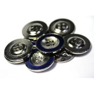 七宝No15・シルバー紺・15mm メタルボタ...の詳細画像1
