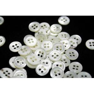 送料無料 17型高瀬貝ボタン 10mm 50個セット 天然貝シャツボタン スーツボタン専門店のこだわ...