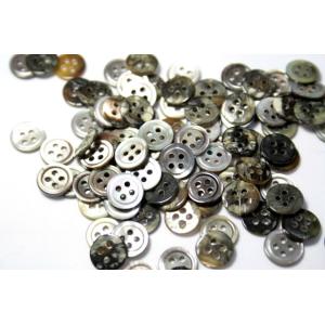 送料無料 17型黒蝶貝ボタン 10mm 50個セット 天然貝シャツボタン スーツボタン専門店のこだわ...