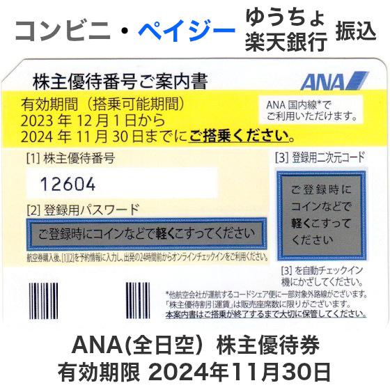 ANA（全日空）株主優待券　有効期限2024年11月30日