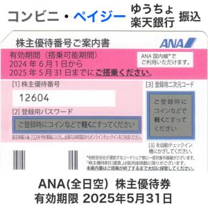 ANA（全日空）株主優待券　有効期限2025年5月31日｜T&Tプラザ ヤフー店