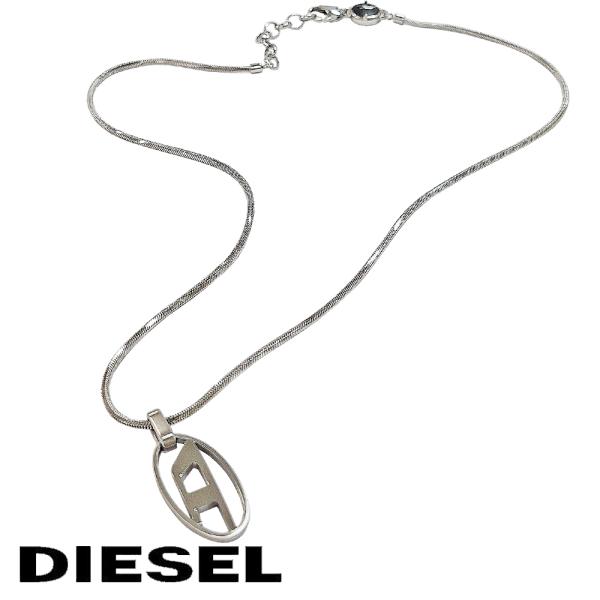 ディーゼル ネックレス ペンダント メンズ アクセサリー オーバルＤ シルバーカラー DIESEL ...