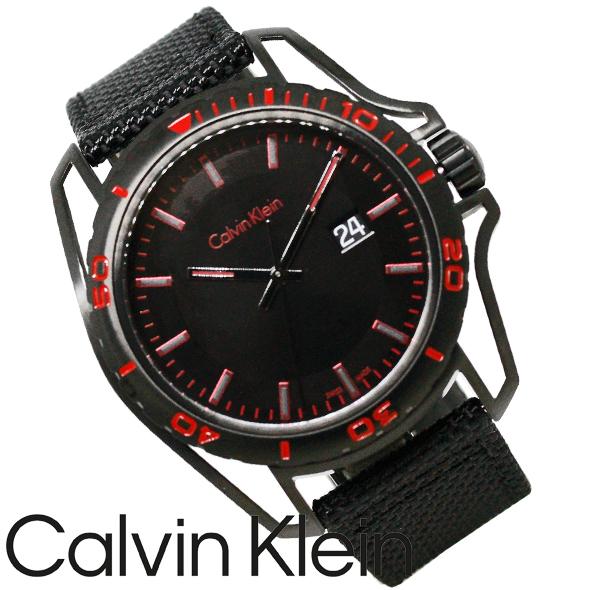 カルバンクライン CK 腕時計 時計 メンズ ファッション プレゼント ギフト ブラック／レッド バ...