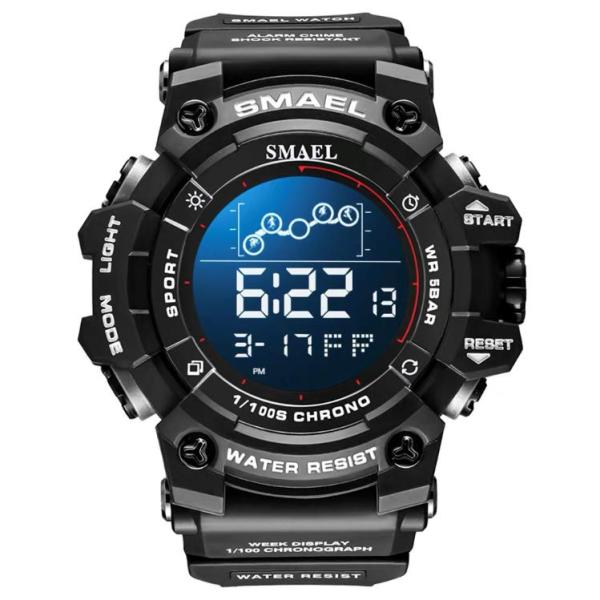 男性用ミリタリーウォッチ 耐水性 マゼル デジタル LED腕時計 D107
