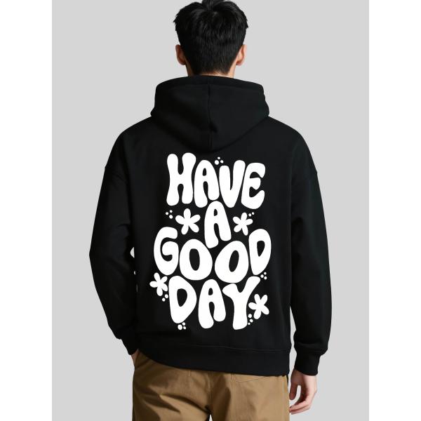 Have a Good Day フーディー ユニセックス 背中花柄プリント カジュアルスウェットシャ...