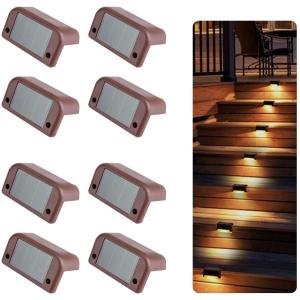 ソーラーライト8個セット 屋外 ソーラー デッキ ライト