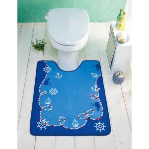 トイレマット ロング ) ロングトイレマット サマーマリン
