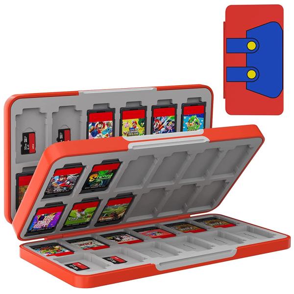 Switchカードケース 48枚ソフトケース＆24枚マイクロSDカード収納可 スイッチ収納ボックス ...