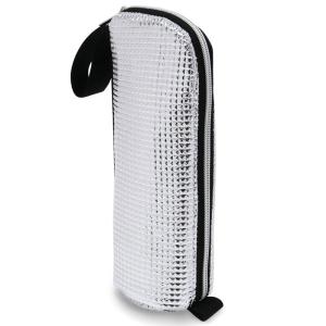 Lunchichi ペットボトルホルダー 両面アルミ素材で本格保冷と結露対策 ペットボトルカバー 保温 650mlまで適用 (黒)