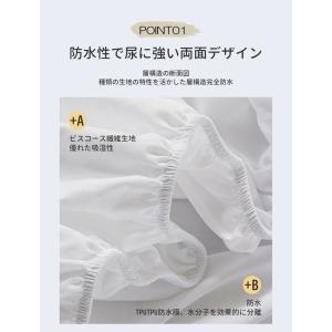 ボックスシーツ 防水シーツ シングル セミダブ...の詳細画像2
