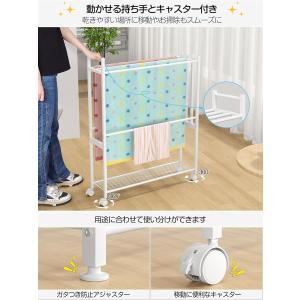 バスタオルハンガー タオル掛け棚付き 約W67...の詳細画像4