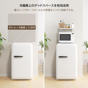 冷蔵庫上ラック レンジラック スライド棚付き ...の詳細画像4