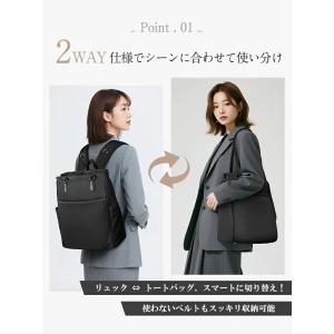 通勤バッグ レディース 大容量 【2WAY多機...の詳細画像3