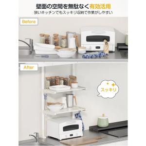 突っ張りキッチンラック 棚 2段 幅40/60...の詳細画像3