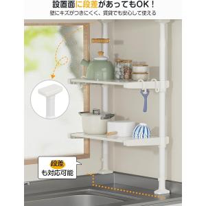 突っ張りキッチンラック 棚 2段 幅40/60...の詳細画像2