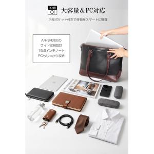 トートバッグ メンズ 四層構造 ビジネスバッグ...の詳細画像1