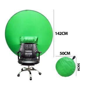 グリーンバック 椅子 グリーンスクリーン  143cm  コンパクト収納 クロマキー Zoom Webカメラ用