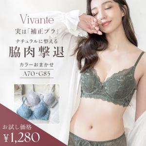 【今だけ 63%OFF】 下着女性 ブラジャー 補正下着《カラー入替えのため特別価格！》※カラーおまかせ vivante 脇肉 脇高 グラマー ブラ単品 ツーハッチ