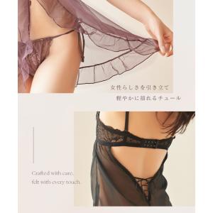 下着女性 《ピオニーレースアップベビードール&...の詳細画像4