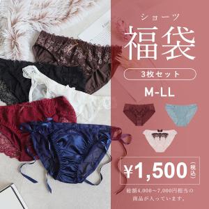 福袋 2023 ショーツ パンツ タイプが選べる ショーツ福袋   HAPPYBAG 3枚セット フルバック セクシー ランジェリー カラーおまかせ ツーハッチ