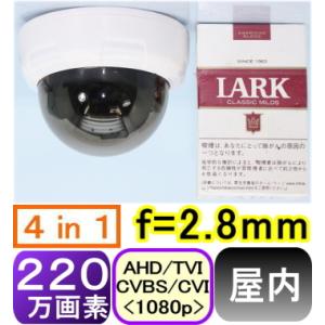 【SA-51201】220万画素 屋内用カラ−ド−ム型防犯カメラ AHD(1080p),TVI(10...