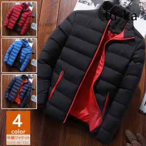 中綿ダウンジャケット メンズ 中綿 コート 冬服 中綿ジャケット