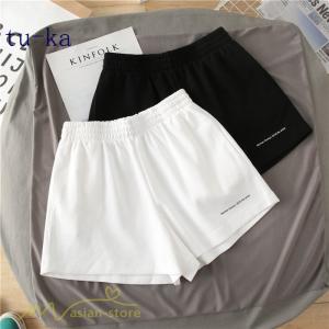 レディースパンツ夏コーデボトムスBFハーフパンツカジュアルパンツ5分丈ランニングスポーツ運動着ポケットハイウエスト