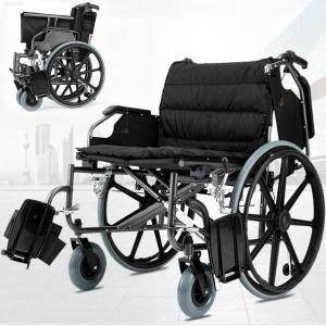 頑丈なエクストラワイド車椅子、22インチのシート幅、快適な折りたたみ、軽量、拡大および拡大された高齢者車椅子、耐荷重150KG A｜tubamenami-store