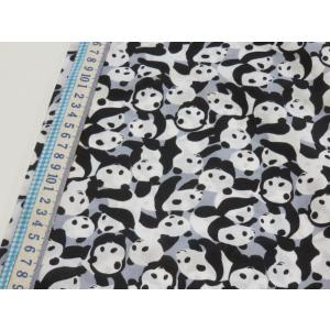 パンダ柄 グレー スケアー生地 動物 アニマル ...の商品画像