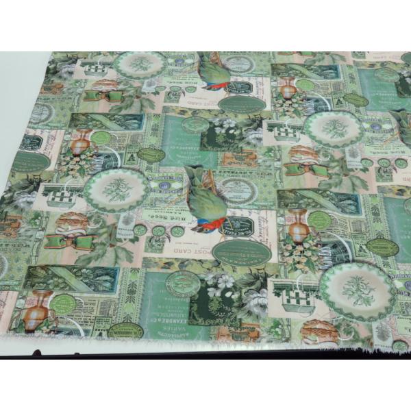 MODA（モダ) Curated In Color コラージュ グリーン シーチング生地   パッチ...