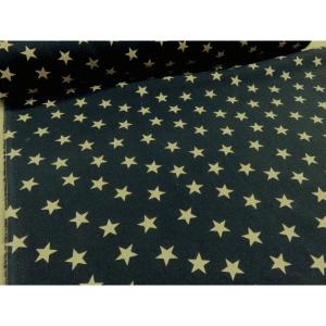 綿麻 星柄スター ネイビー キャンバス生地 宇宙 スター コスモ コットンリネン 108cm幅 日本製 切り売り 入園入学 通園通学 キッズ ハンドメイド