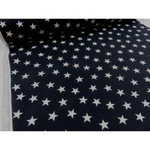 綿麻 星柄スター ブラック キャンバス生地 宇宙 スター コスモ コットンリネン 108cm幅 日本製 切り売り 入園入学 通園通学 キッズ ハンドメイド