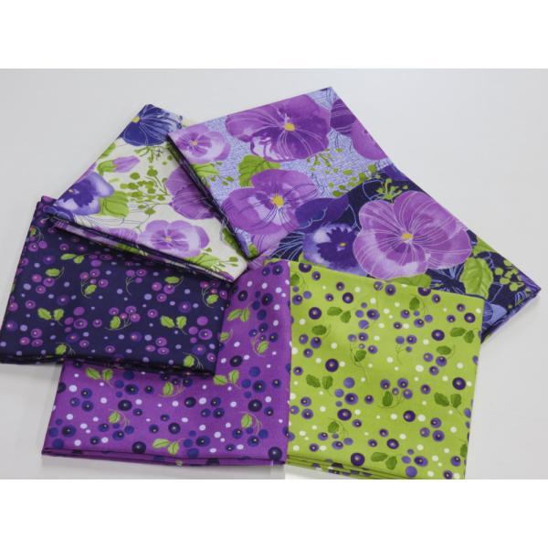 MODA（モダ）カットクロス６枚セット パンジーポジー シリーズ  USAコットン 約50×35cm...