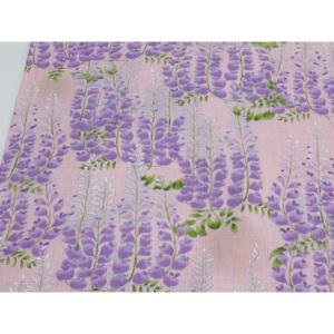 サザンクロス 和柄ドビー 藤の花文様 ピンク 108cm幅 日本製 生地 綿 コットン 布 切り売り 花柄 和風 浴衣 甚平 ハンドメイド【2mまでメール便可】