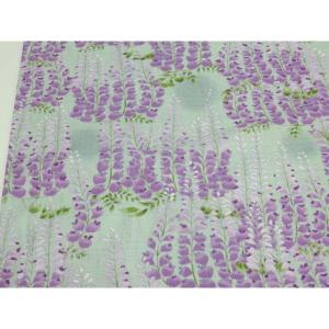 サザンクロス 和柄ドビー 藤の花文様 グリーン 108cm幅 日本製 生地 綿 コットン 布 切り売り 花柄 和風 浴衣 甚平 ハンドメイド【2mまでメール便可】