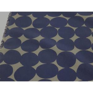 【10cm単位】 ナイロンオックス生地 ドット グレー×ネイビー 120cm幅 日本製 ナイロン100％ 防水 布 ハンドメイド プールバッグ エコバッグ