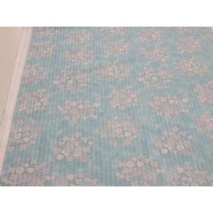 ピケ シンプルフラワー ライトブルー 生地 108cm幅 日本製 綿10 0％ コットン プリント生地 布 薄手 切り売り 浴衣 甚平 よさこ い衣装 ハンドメイド