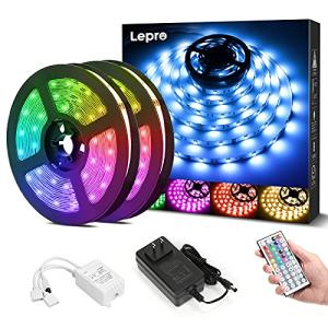 Lepro ledテープライト 15m テープライト RGB 屋内用 明るさ調節 鮮やか 20色タイプ 44キーリモコン 調光調色 カラーDIY SMD5050 超高輝度 間接照明｜tubutubu-shop