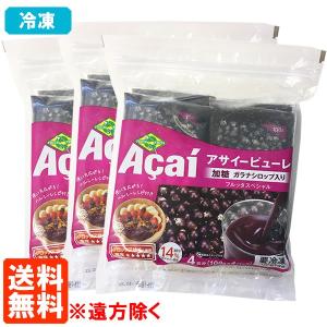 冷凍 3袋セット フルッタ アサイーピューレ 加糖 ガラナシロップ入り